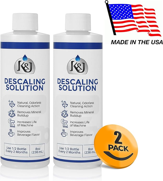 K&J Pemium Descaling Solution (4 uses) - Made in USA - Descaler for Keurig, Breville, Nespresso, Delonghi, Cuisinart, and all Coffee and Espresso Machines - Image 6