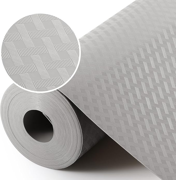 Light Gray Shelf Liners for Kitchen Cabinets Refrigerator Liners Waterproof & Oil-Proof Kitchen Cupboard Liner Drawer Mats EVA Material Non Adhesive Fridge Liner 17.5 x 236.2 Inches x 2 Rolls by StaHom
