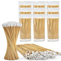 1000PCS 6" Pointed Cotton Swabs - Long Swab with Bamboo Sticks - Lint Free, Highly Absorbent Precision Cotton Tip for Tight Space Cleaning by PINGMIC