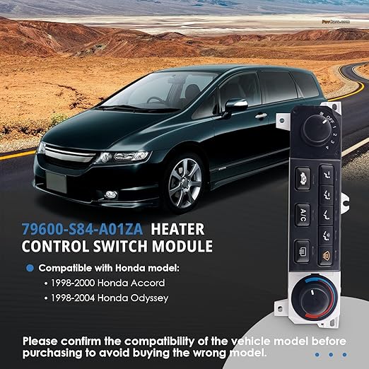 599-268 Heater A/C Control Switch,Front Climate Control Module Compatible with 1998-2000 Honda Accord 1998-2004 Honda Odyssey Replace# 599-268, 79600-S84-A01ZA - Image 2