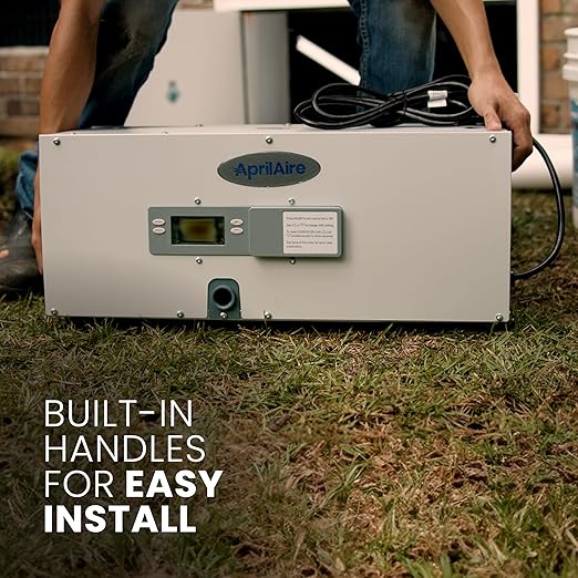 AprilAire E050PZ 50-Pint Professional-Grade, Whole-House Dehumidifier with drain hose for up to 1,600 Sq. Ft. with S86WMUPR Wi-Fi Thermostat, Drain Hose, Condensate Pump, Bracket, and Hanging Kit - Image 9