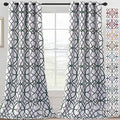 H.VERSAILTEX Blackout Curtains 108 inch Length 2 Panels Set Thermal Curtains & Drapes Window Treatment Noise Reducing Geometric Modern Grommet Living Room Curtains for Bedroom - Hunter Green and Gray by HVERSAILTEX