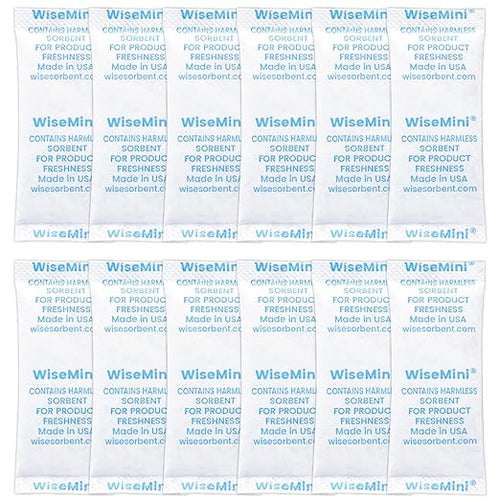 100pcs 5 Gram Food Safe Desiccant Packs, Premium Silica Gel Packets, Desiccant Moisture Absorbers for Storage by Wisesorb