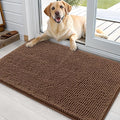 OLANLY Dog Door Mat for Muddy Paws 36x24, Absorbs Moisture and Dirt, Absorbent Non-Slip Washable Doormat, Quick Dry Chenille Mud Mat for Dogs, Entry Indoor Entryway Carpet for Inside Floor, Mocha by OLANLY