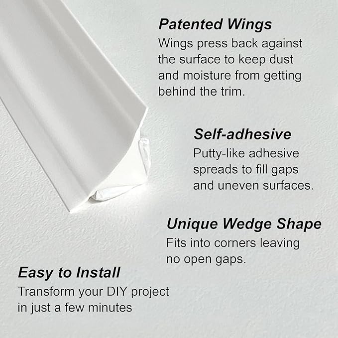 InstaTrim Bug Barrier Sealant for Gaps and Cracks, Self-Adhesive to Keep Out Bugs, Insects, Dust, and Moisture, 3/4 Inch Wide, 10 Feet, White - Image 5