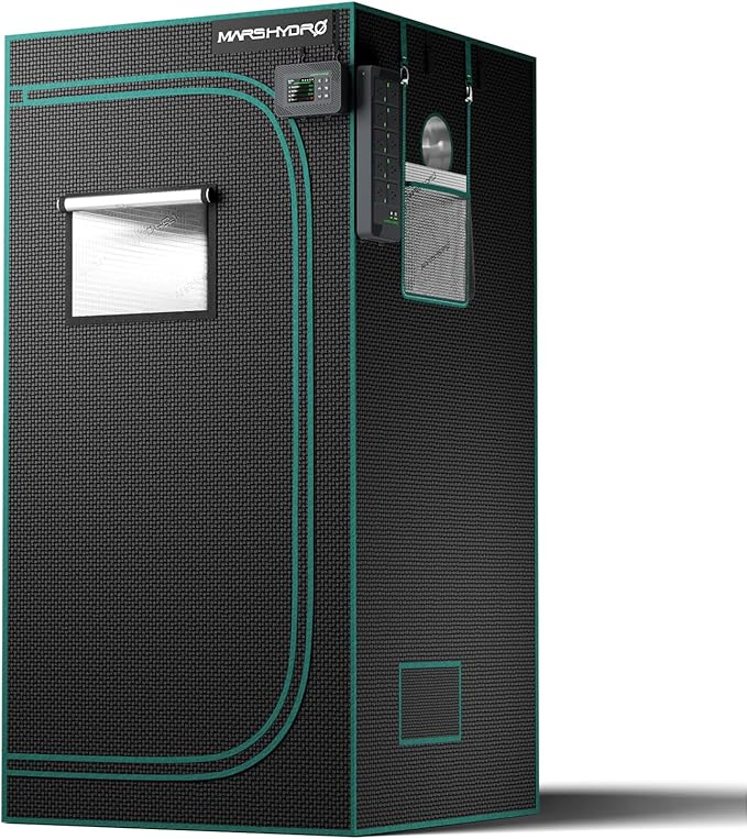 MARS HYDRO Grow Tent 90 x 90 x 180 cm, Indoor Grow Tent, Reflective Mylar Grow Tent, Hydroponics, Removable Base Tray, for Plants Growing Room by MARSHYDRO