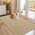 OLANLY Dog Door Mat for Muddy Paws 54x32, Absorbs Moisture and Dirt, Absorbent Non-Slip Washable Doormat, Quick Dry Chenille Mud Mat for Dogs, Entry Indoor Entryway Carpet for Inside Floor, Beige by OLANLY