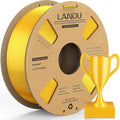 LANDU Silk PLA Filament 1.75mm Gold 1KG, 3D Printer Filament Dimensional Accuracy +/- 0.02mm, 1kg Cardboard Spool(2.2lbs), Neatly Wound 3D Printing Filament Fits for Most FFF 3D Printers, Gold by LANDU