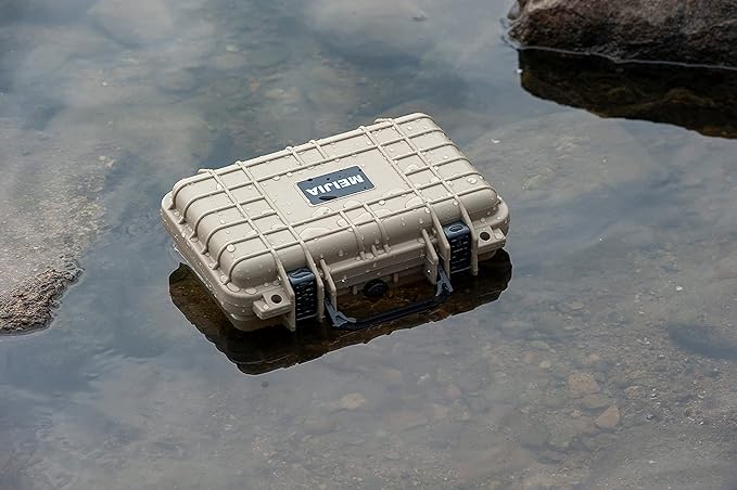 MEIJIA Portable All Weather Waterproof Protective Hard Case, Small Camera Case,Dry Case with Customizable Foam,Fit Use of Drones, Camera,Equipments, 11.65 ”x8.35”x3.78” - Image 7