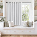 NICETOWN Room Darkening Greyish White Curtain for Bedroom, Grommet Thermal Insulated Room Divider Light Blocking Window Treatment Privacy Drapes, 1 Panel, W100 x L63 by NICETOWN
