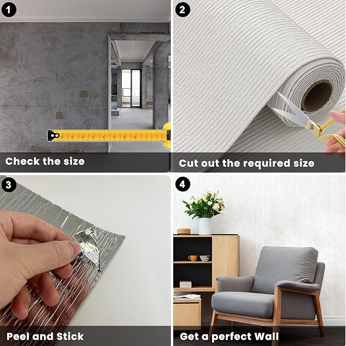 3D Wall Panels Peel and Stick – 23.82"x110" PVC Faux Texture, Self Adhesive Waterproof Wall Covering, DIY Accent Wall, Sofa Background Backsplash & Modern Home Decor, Covers 18 sq.ft - Image 5