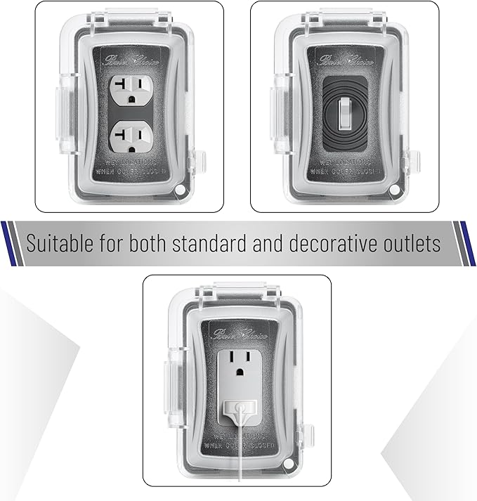 Bates- Weatherproof Electrical Outlet Cover, 1-Gang, Outdoor Plug Cover - Image 5