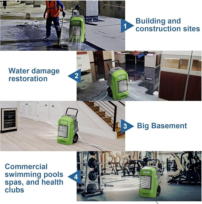 ALORAIR 180 Pints Commercial Dehumidifier with Pump Drain Hose, Smart Wi-Fi Dehumidifier for Large Basement, Industrial or Commercial Space, Smart Wi-Fi, 5 Years Limited Warranty - Image 6