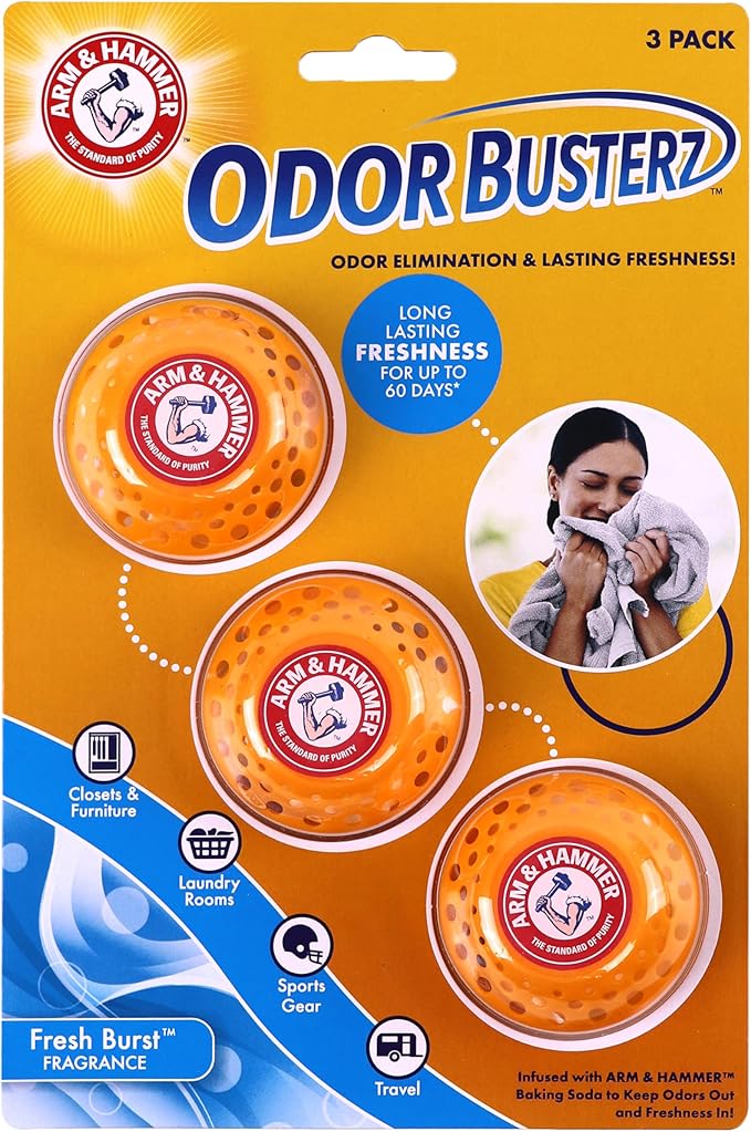 Arm & Hammer Odor Busterz Fresh Burst (3 count) (Pack of 12) by ARMHAMMER