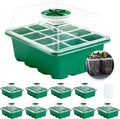 Seed Starter Kit 10-Pack with Humidity Dome, 120 Cells Propagation Trays & Base | All-in-One Mini Greenhouse for Seed Germination and Plant Starting by HaispringArtificialTree
