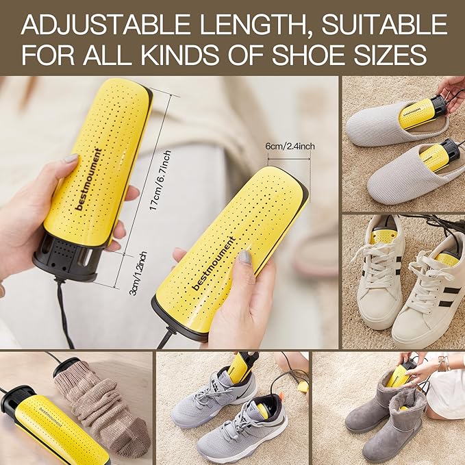 Boot Dryer Shoe Dryer, Portable Footwear Dryers Machine with Auto Temperature Control for Rainy Seasons Winter Travel, Extendable Boot Warmer Fireproof Drying for Shoes, Gloves, Socks - Image 2