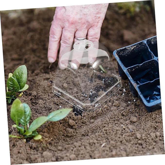 Mipcase 10pcs Plastic Cloche Dome for Plants Humidity Control Greenhouse Covers Reusable Bell Plant Covers for and Garden Accessories - Image 4