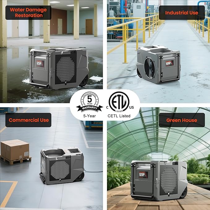 Abestorm 264 PPD Commercial Dehumidifiers with Pump and Drain Hose, Portable Industrial Dehumidifiers for Large Space, Basement, Home and Garage, Auto Defrosting - Image 7