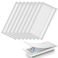 Hon&Guan Floor Vent Covers, Strong Magnetic Vent Mesh Air Vent Filters, 4.7x10.2'' PVC Floor Register Vent Screens for Home Floor/Wall/Ceiling Catch Debris Hair Dust (White, 6PCS) by HonGuan