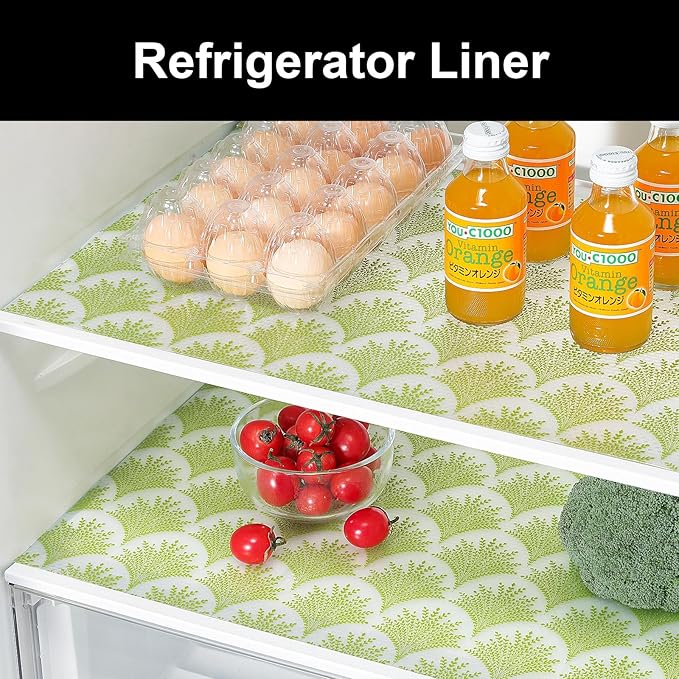 Cooyes Shelf Liners for Kitchen Cabinets, Refrigerator Liners Waterproof & Oil-Proof Kitchen Cupboard Liner Drawer Mats EVA Material Non Adhesive Fridge Liner for Shelves（23.6" W x 236" L） - Image 5