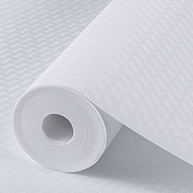 Shelf Liners for Kitchen Cabinets Refrigerator Liners Waterproof & Oil-Proof Kitchen Cupboard Liner Non-Slip Drawer Mats Non Adhesive Fridge Liner for Shelves-White 11.8 x 118 Inches - Image 8