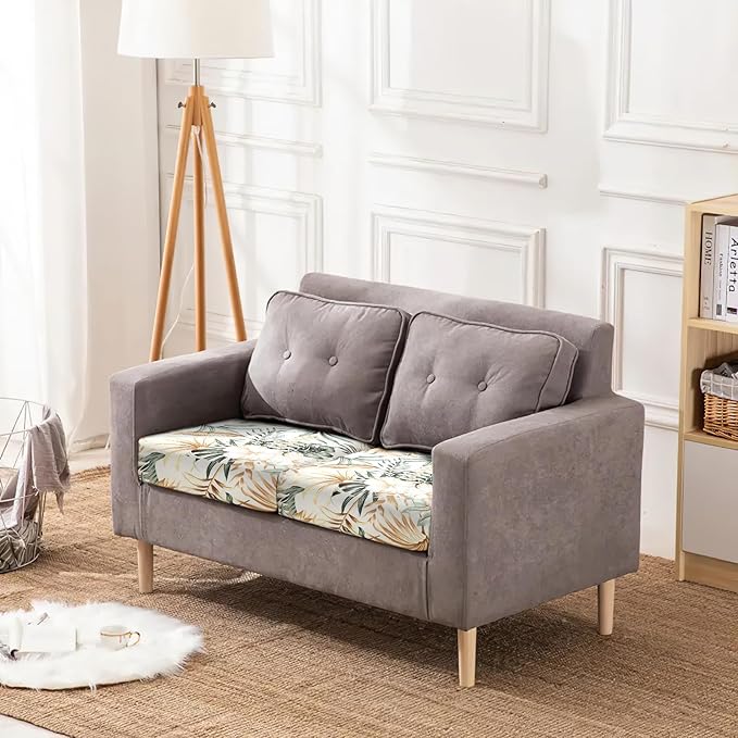 Fuloon Sofa Cushion Covers, Stretch Printed Seat Cushion Cover Couch Seat Slipcovers Washable Furniture Protector for Armchair Loveseat Sofa (Gold, 3 PCS) - Image 7