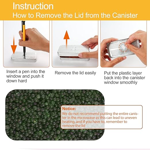 LotFancy 40Gram Indicating Silica Gel Desiccant Canister, Pack of 6, (Orange to Dark Green), Reusable Dehumidifier Desiccant, Moisture Absorbing, No Cobalt II Chloride - Image 5