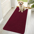 OLANLY Dog Door Mat for Muddy Paws 70x32, Absorbs Moisture and Dirt, Absorbent Non-Slip Washable Doormat, Quick Dry Chenille Mud Mat for Dogs, Entry Indoor Entryway Carpet for Inside Floor, Burgundy by OLANLY