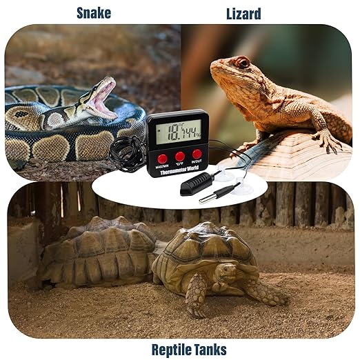 Digital Reptile Thermometer and Humidity Gauge Remote Probes – Terrarium Reptile Hygrometer Thermo Humidor Tank Cage Incubator Brooder Indoor Outdoor - Image 7