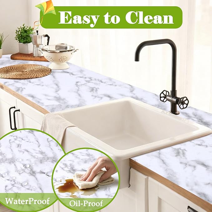 Shelf Cabinet Liner 20 Inch Wide X 20 Ft Drawer Liner Non-Adhesive Waterproof Oil-Proof Shelf Paper Non Slip Strong Grip Drawer Mat Refrigerator Liners for Drawer Bathroom Pantry Cupboard - Image 4