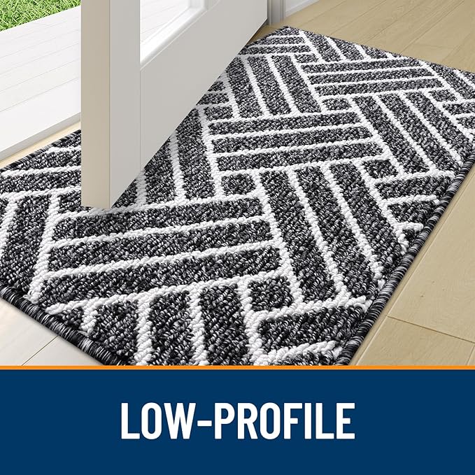 OLANLY Large Indoor Door Mat, 71x47 Inch, Dirt Resistant and Absorbent, Non-Slip Rubber Backing Floor Mats, Easy Clean Low-Profile Doormat for Entryway, Front Door, and Inside Entrance, Black - Image 4