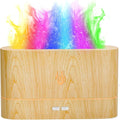 Colorful Aroma Essential Oil Diffuser for Home, Quiet Cool Mist Flame Humidifier for Bedroom with Remote, Fire Flame Diffuser Humidifier with Scent (Light Wood) by Unknown