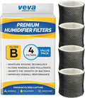 VEVA 4 Pack Premium Humidifier Filters Replacement for Holmes Filter B, HWF64, and Other Sunbeam Bionaire Cool Mist Humidifiers by VEVA