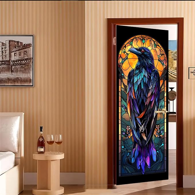 3D Door Stickers, Peel and Stick Vinyl Wallpaper, Self-Adhesive Mural Door Cover for Home Decor 30.3" W x 78.7" H - Image 7