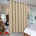 RYB HOME Room Divider Curtains Noise Reduce Windproof Light Block Wall Divider Seperating Space for Shared Apartment Office Living Room Slider Window, 1 Pc, Cream Beige, W 12.5ft x L 9ft by RYBHOME