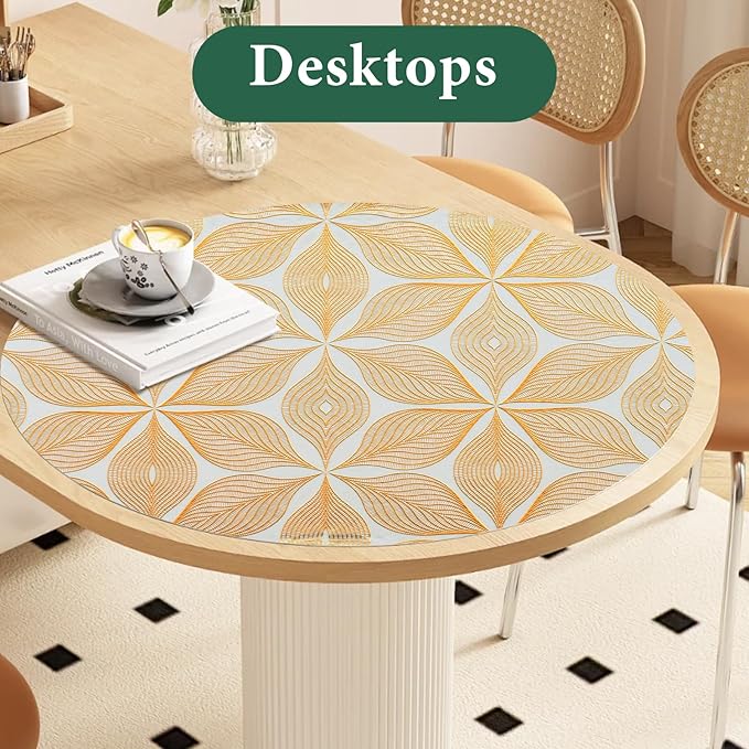 3D Drawer and Shelf Liner for Kitchen Cabinet: 12 in X 20 Ft Waterproof Shelf Paper Non Adhesive Refrigerator Liners Golden Leaf Easy Liners for Bathroom with Knife Tape Measure - Image 6