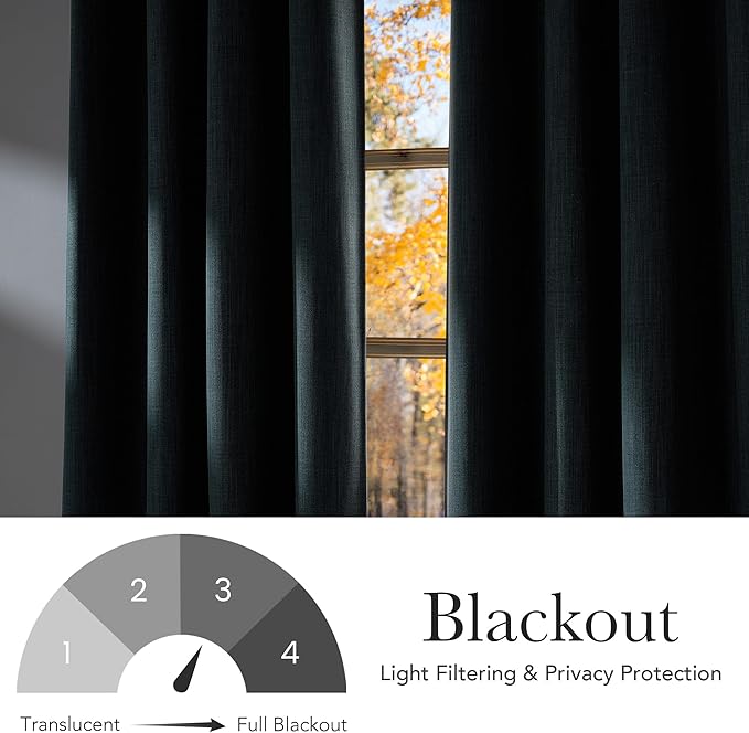 NICETOWN Greyish Blue Room Darkening Rod Pocket Curtains 63 inch Length, W42 x L63, Light Blocking Thermal Insulated Noise Reducing Drapes for Bedroom Living Room Farmhouse Decor, 2 Panels - Image 6