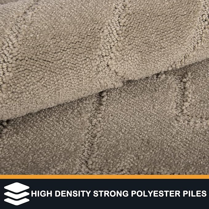 PURRUGS Dirt Trapping Door Mat 48" x 48", Non-Slip Machine Washable Entry Rug, Dog Doormat, Indoor Front Door Mat, Super Absorbent Entryway Rug for Muddy Shoes & Paws, Taupe - Image 3