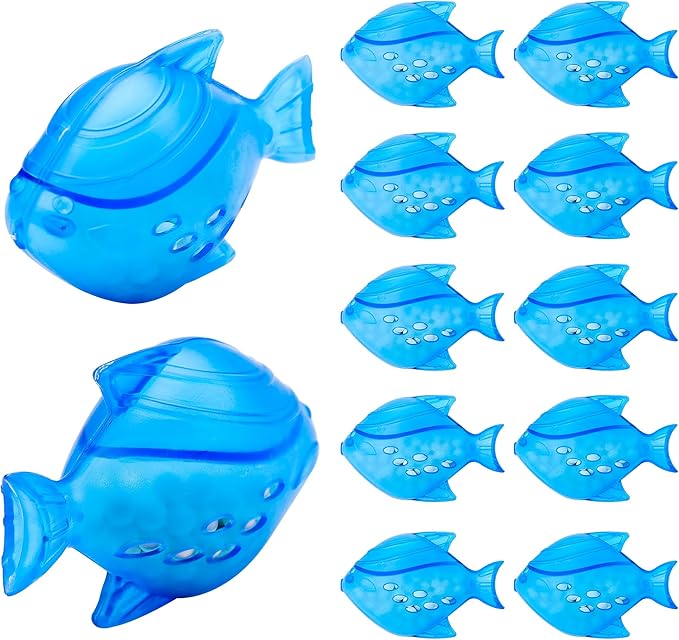 Funmit Humidifier Cleaning Fish, 12 Pack Humidifier Cleaner for Humidifiers and Fish Tanks, Purifies Water, Prevents Hard Water Build-Up, Reduces Scale, Blue by Funmit
