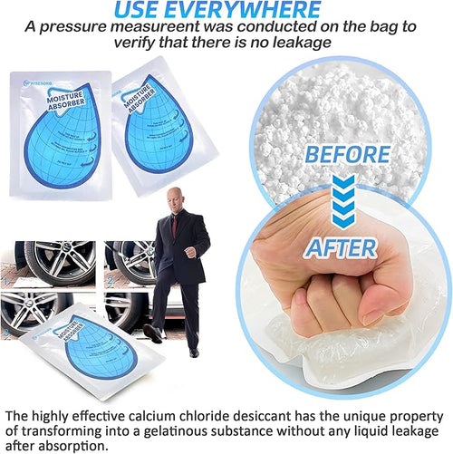 100 Gram 20 Packs Moisture Absorbers, Dehumidifier Bags for Bathrooms, Basements, Rvs, Humidity Packets for Closet - Image 2