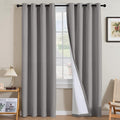 H.VERSAILTEX Linen Curtains 100% Blackout Curtains for Bedroom 108 inch Long Full Light Blocking Nature Linen Blended Window Curtains for Living Room Nickel Grommet (2 Panels, Heathered Dove) by HVERSAILTEX