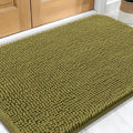 OLANLY Dog Door Mat for Muddy Paws 34x21, Absorbs Moisture and Dirt, Absorbent Non-Slip Washable Doormat, Quick Dry Chenille Mud Mat, Entry Indoor Entryway Carpet for Inside Floor, Willow Green by OLANLY