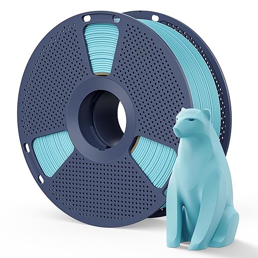 Matte PLA Filament 1.75mm Light Blue Color, 1kg(2.2lbs) SUNLU 3D Printer Filament, Smooth Matte Finish, Less Brittle, Reduced Layer Line Appearance, Ocean Blue by YOOPAI