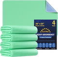 4 Pack 36” x 54” Extra Heavy Absorbency Washable Underpads, Waterproof Nursing Pads Incontinence Bed Pads, Reusable Washable Pee Pads for Dogs, Diaper Changing & Adults, Mattress Protector by Fygrip