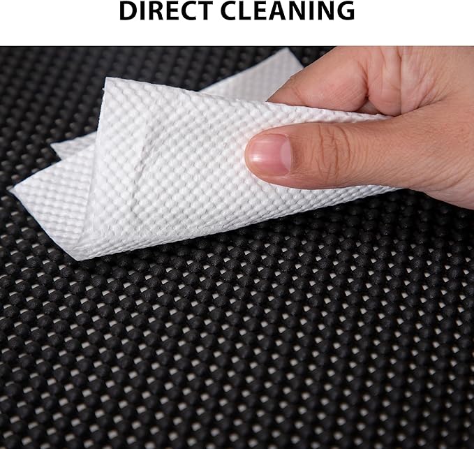 Shelf Liners for Cabinets-Drawer Liner Cabinet Liners for Shelves Kitchen,Non-Adhesive,Non-Slip,Black,12 x 48 inch - Image 4