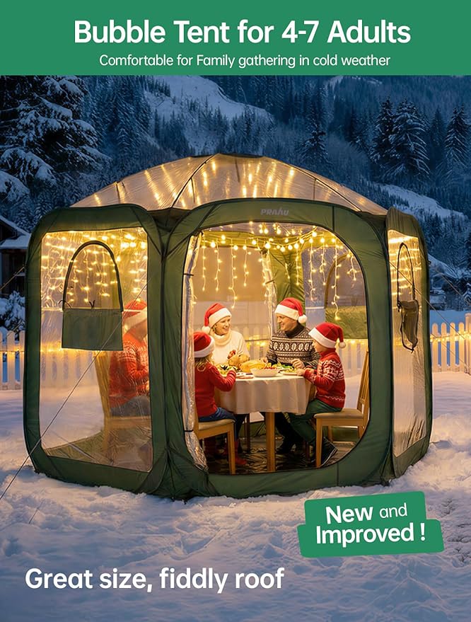 Porayhut Pop up Greenhouse Tent,Portable Large Walk-in Plant House 10’X10’ ,Indoor Outdoor Gardening Plant Sunshine Room with PVC Mesh Cloth Cover for Protecting Plant from Cold Frost & Birds - Image 3