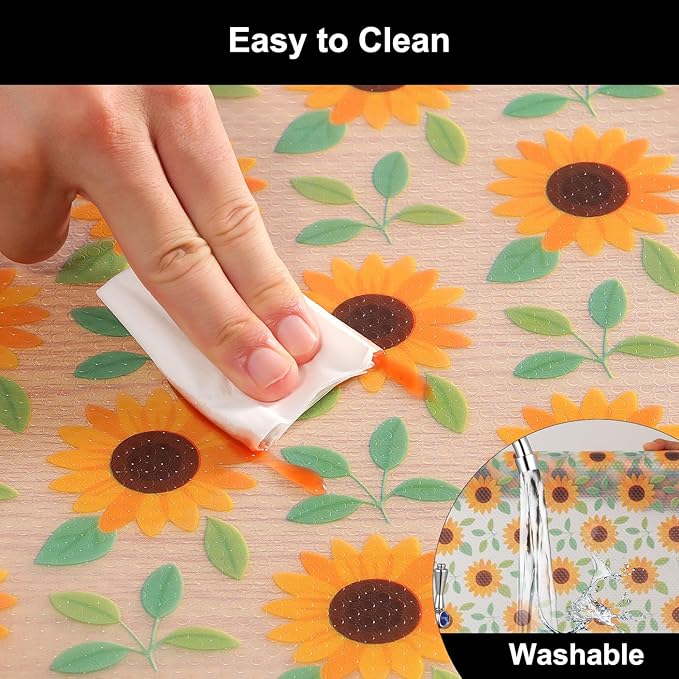 Cooyes Shelf Liner – Premium Non-Adhesive Cabinet & Drawer Liner for Kitchen – Waterproof Shelf Paper with Modern Pattern – Durable EVA Cabinet Mat – Easy to Cut （12" W x 240" L） - Image 6