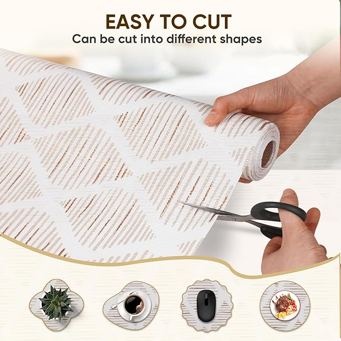 Drawer and Shelf Liner for Kitchen Cabinet, Cupboard, Desks, Pantry, Tool Box Waterproof Non Adhesive Non-Slip Easy to Clean 12in X 240in - Image 2
