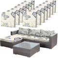 14pcs Outdoor Printed Sofa Seat Cushion Covers Strechable, Waterproof Elastic Half-Covered Sofa Covers Washable Reusable Patio Furniture Protector（Butterlfy, Cover Only） by CALBODE