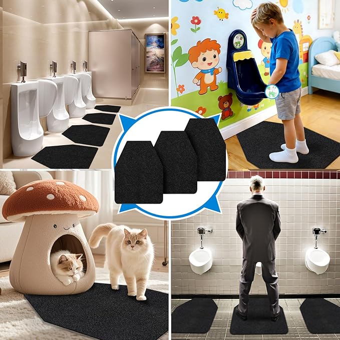 Urinal Mats for Men Bathroom,Urinal Floor Mats,Non-Slip Water Deodorization Urinal Mats,Disposable Urinal Mats for Men Bathroom,Mens Urinal Carpets Large 17Inch x 20.5Inch - Image 8